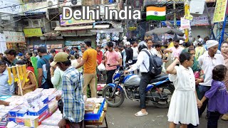 Pan Mandi Sadar Bazaar Old Delhi India 🇮🇳 Walking Tour Walking In India Old Delhi City Dilli [upl. by Engracia]