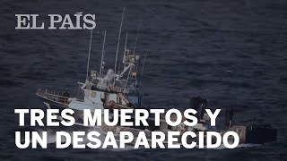 Tres marineros muertos en el naufragio de un pesquero en Galicia [upl. by Hollinger]