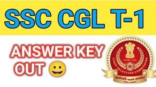 ssc CGL ANSWER KEY OUT  SSC CGL pre answer ki ou cgl t1 answer key out ssc [upl. by Danell]