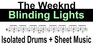 Blinding Lights 😎 Isolated Drums  Drum Sheet [upl. by Brand719]