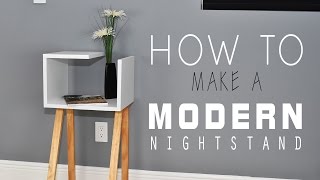 How To Make a Modern Nightstand  DIY [upl. by Affra144]