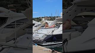 Ordinary life in a yacht port Sardinia Italy shorts sea italy life beautiful [upl. by Hatty]