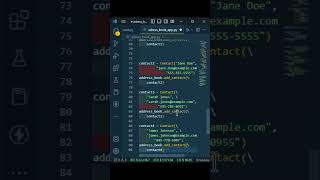 Python  Address Book App shorts [upl. by Lehcnom]