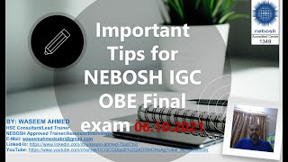 NEBOSH IGC OBE Exam 06 10 2021 PossibleExpected Questions amp Answers [upl. by Ahseyt]