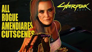 All Rogue Amendiares Cutscenes  Romance Scene With Johnny Silverhand  Cyberpunk 2077 [upl. by Atiuqin]