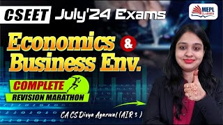 CSEET July 24 Exams  Eco amp Business Env  Complete Revision Marathon🔥 MEPL Divya Agarwal [upl. by Oirevas]