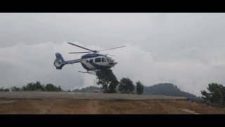 Helicopter landing in Mirik helipad1st trial [upl. by Ycrad]