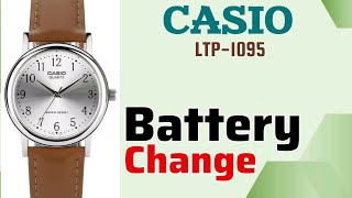 CASIO Watch LTP1095 Battery Replacement Tutorial [upl. by Rriocard]