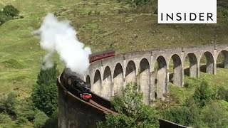 Harry Potter Train in Real Life [upl. by Lennod431]