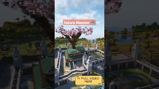 Japanese mansion with the giant Sakura minecraftbuilding sakura japan [upl. by Salokin133]