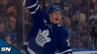 Maple Leafs Fraser Minten Wires Home First Career Goal [upl. by Abita643]