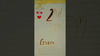 2nd term decoration for civics subject calligraphy name penart art drawing shorts [upl. by Herr]