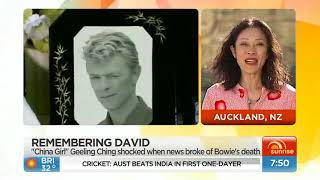 David Bowie death Sunrise Australia TV including China Girl actress [upl. by Hendricks777]