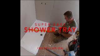 How to install a resin shower tray on a wooden floor Ensuite part 1 [upl. by Melise864]