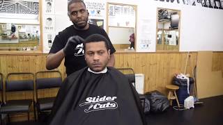 Barber Tutorial One Level Ceasar Cut SLIDERCUTS [upl. by Shantee455]