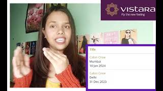 Vistara Hiring Cabin Crew Walkin Interview  AirVistara  TimeDateLocation in detail [upl. by Eivets]