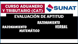 CAT SUNAT 2023 EVALUACION DE APTITUD RAZONAMIENTO MATEMATICO Y RAZONAMIENTO VERBAL [upl. by Divan453]