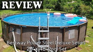 Bestway Power Steel Deluxe Series 20 x 48’ Pool Set Review [upl. by Jamie241]