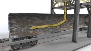 Automatic blast cleaning robot  Blasting tank car interiors [upl. by Elbertina]