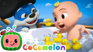 5 Little Ducks Bath Time  NEW 🛁 CoComelon Animal Time  Animals for Kids [upl. by Nnaassilem]