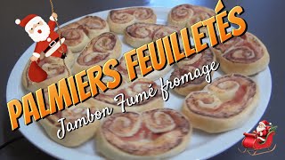 Palmiers Feuilletés au jambon fumé et fromage [upl. by Aicened]