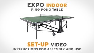 Expo Indoor Ping Pong Table  SetUp Video [upl. by Harim]