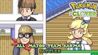 Pokemon Clover  All Major Team Karma Battles Main Story [upl. by Ahsinrad]