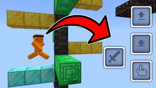 Minecraft Parkour On New Bedrock Touch Controls  MCPE Map Download [upl. by Luciana467]