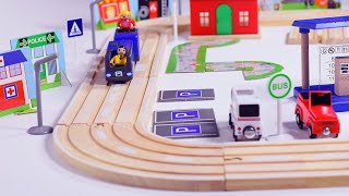 Wooden Trains  Toy Factory Fun For Toddlers [upl. by Ejrog]