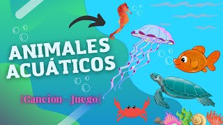 🐬🐠¿De qué se alimentan los animales acuáticos  Juego infantil EDUCANDO APRENDEMOS [upl. by Eyllek]