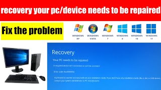 recovery your pcdevice needs to be repaired  fix your pcdevice needs to be repaired [upl. by Adlihtam]