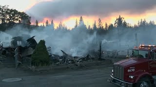 Heavy damage after Mill Fire in Northern California [upl. by Filberto304]