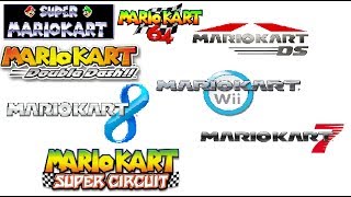 All mario karts main themes from Super mario kart till Mario kart 8 [upl. by Akinat]