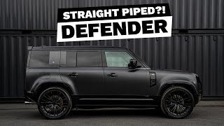 STRAIGHT PIPED DEFENDER Land Rover Defender 110  V8 Carpathian L663  RAW Sound [upl. by Bottali734]