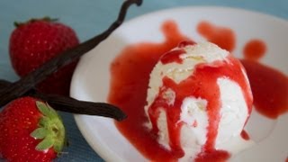 Ricetta per lestate gelato con salsa alle fragole e vaniglia [upl. by Gnouhp395]