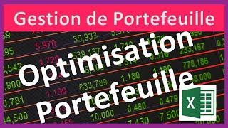 Optimisation de Portefeuille en utilisant le Solveur d Excel [upl. by Sternlight914]