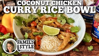 Coconut Chicken Curry Rice Bowl  Blackstone Griddles [upl. by Susie]