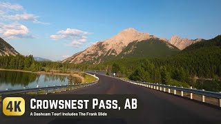 Crowsnest Pass AB Driving Tour 4K [upl. by Idelson]