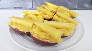 Gefüllte Kinder ÜEier mit Ananas  Süßer Snack  Rezept [upl. by Annaerda]