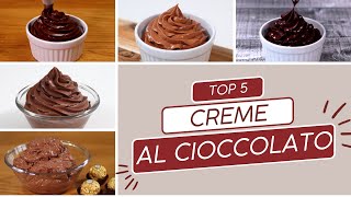 CREMA AL CIOCCOLATO Le 5 migliori ricette per farcire torte e dolci [upl. by Anhcar]