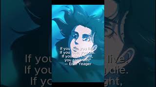 Tatakai anime motivational ytshort erenyeager aot [upl. by Simara629]