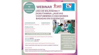 WEBINAR Uso de Milrinona y Dobutamina [upl. by Yedsnil]