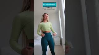 ALPHALETE new amplify  cute gym outfit ideas Code BAILEY haul fitness activewear gym shorts [upl. by Ayerim]