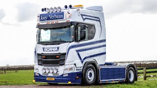 NEW JOEY VERBAAN SCANIA R660 NextGeneration V8 Open Pipe sounds ONBOARD [upl. by Mackenzie]