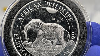 2022 1 oz Silver Elephant 🐘 Somalia 🐘 Elephant Coins 20132022 [upl. by Animehliw]