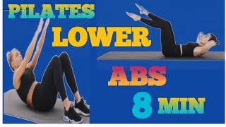 TONED LOWER ABS workout for results  lose fat  8 minute Home Pilates [upl. by Leander]