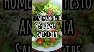 Homemade pesto and pasta salad recipe Easy Pesto at home recipe lunch shorts pasta [upl. by Rauscher]