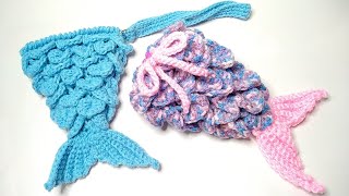 How to Crochet Mermaid Tail Purse Part 1 [upl. by Anwahsad]