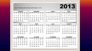 Free Homemade Calendar 2013 printable templates [upl. by Nywles128]