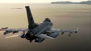 DCS RNoAF F16 evening flight [upl. by Fulmis]